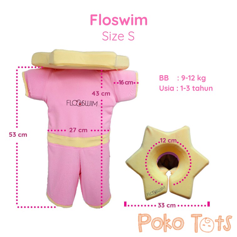 [FREE GIFT] Cuddle Me FloSwim Small (S) Baju Renang Bayi Apung Anak Cuddleme Floatsuit Flo Swim 1 2 3 tahun thn