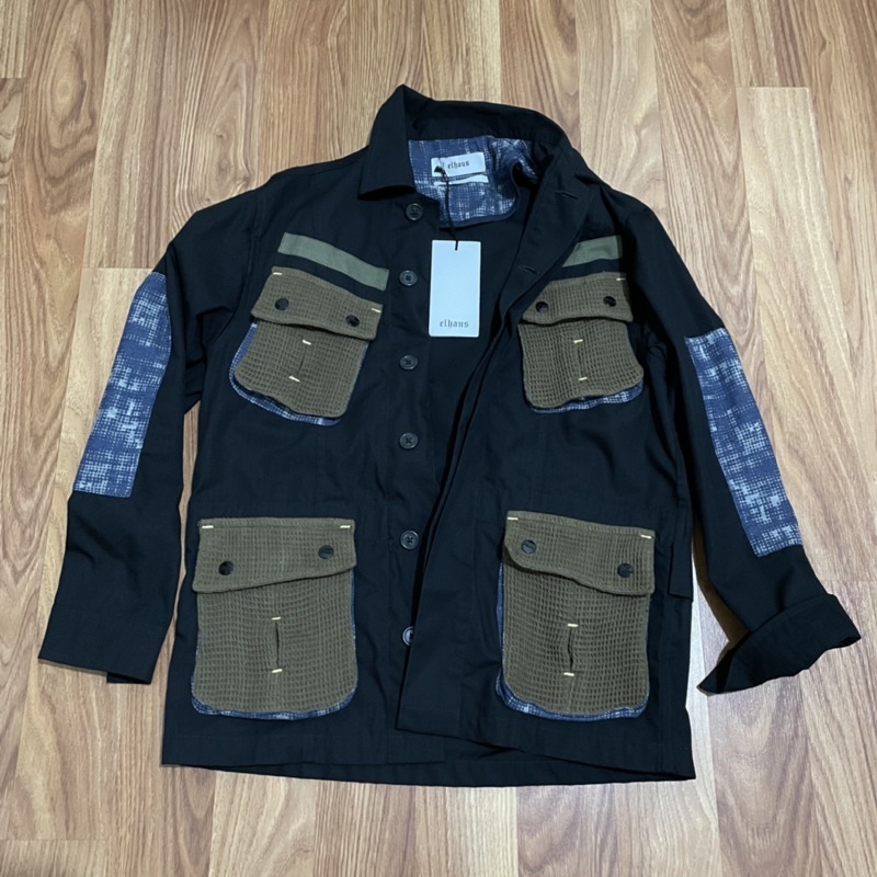 Elhaus Jungle Jacket Rifstop Waffle Halftone Black