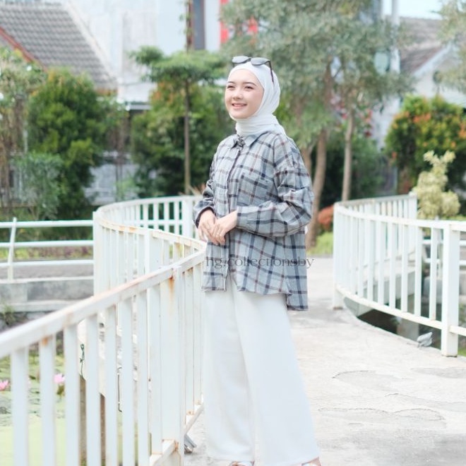 KEMEJA POCKET FLANEL | KEMEJA FLANEL WANITA