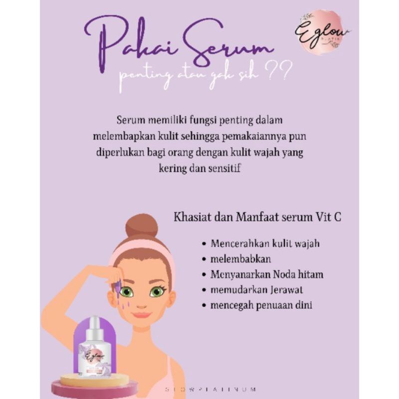 SERUM SERUM VIT C EGLOW PLATINUM SERUM SUPER WHITENING