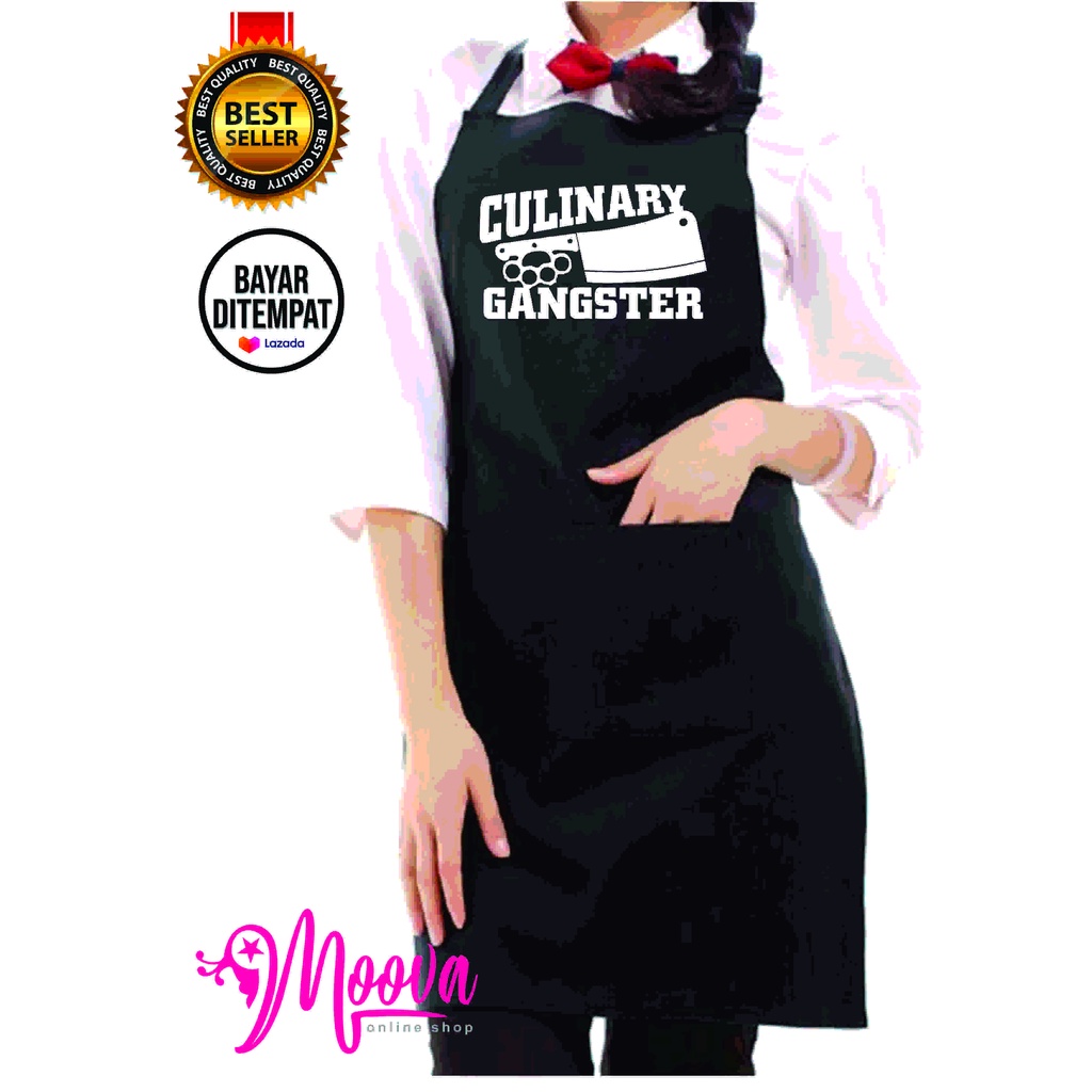 Apron celemek Culinary Gangster Drill premium Quality