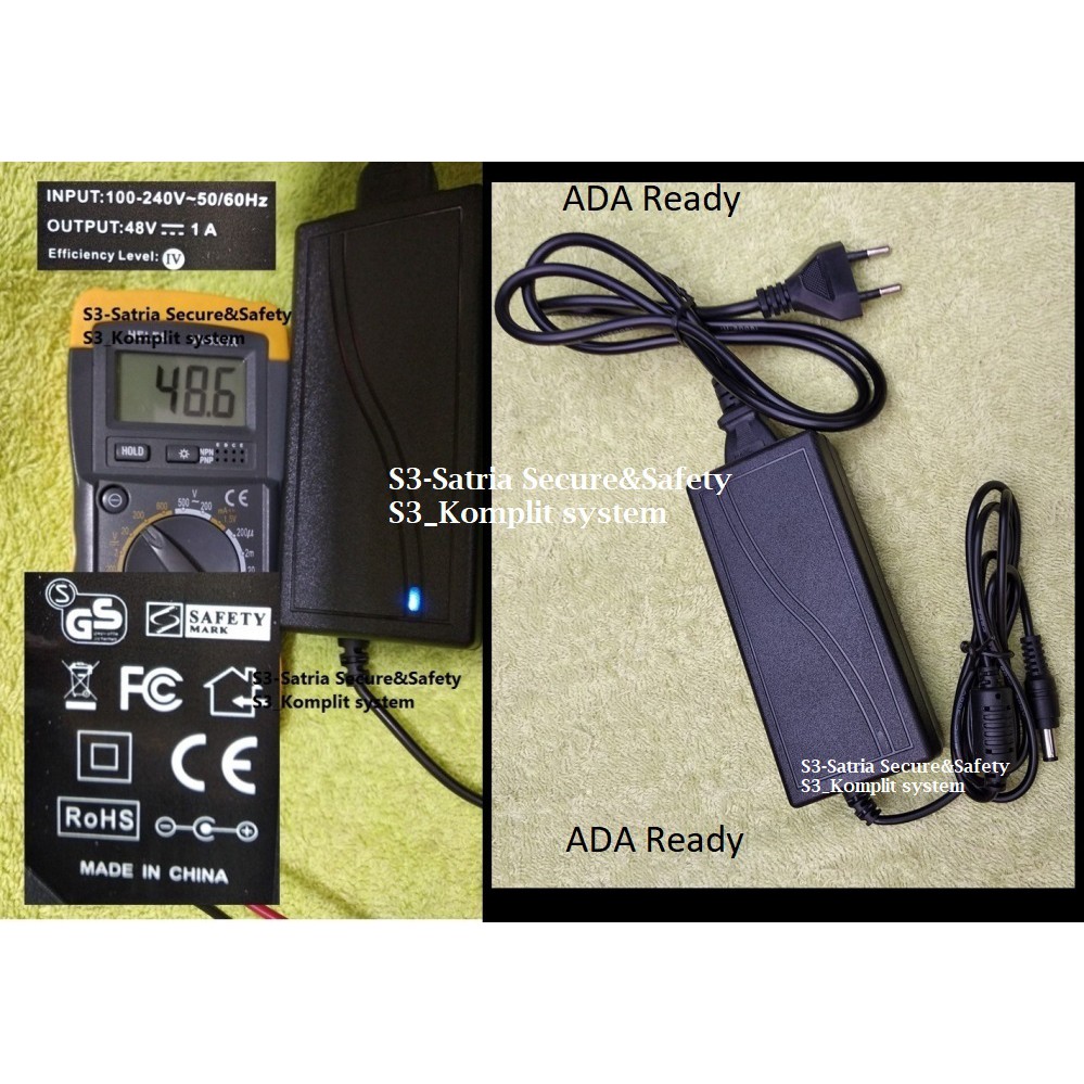 Adaptor 48v 1a DC Adapter Power supply ac/dc 48 V Volt vol 1 Ampere 48vol 1amper dc48v 48vdc 48volt