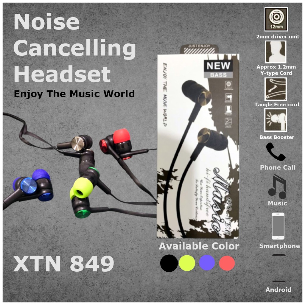 Smart Hi fi Handsfree Headset Earphone new bass XTN 849