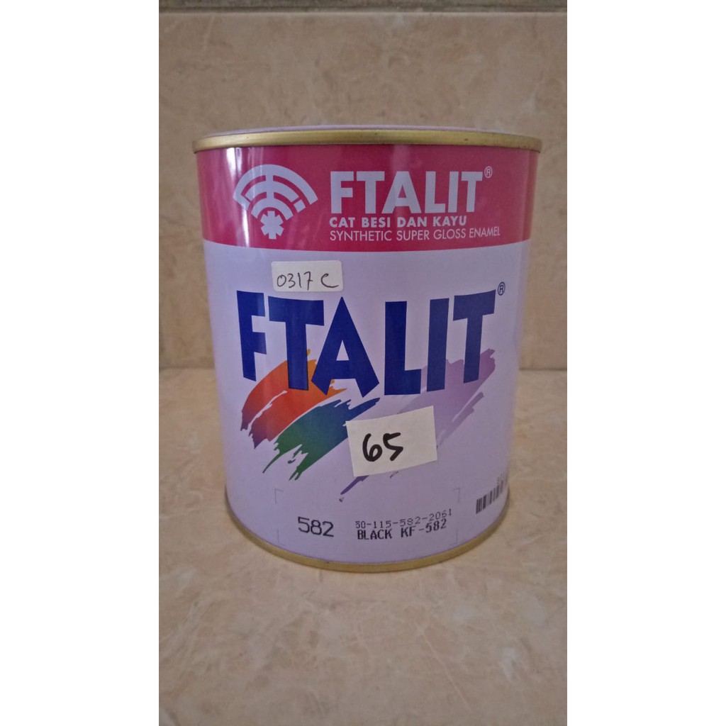 Cat Kayu Besi Ftalit Hitam Gloss 1kg