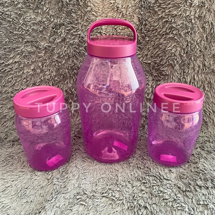 Tupperware Toples Universal Jar (3) Set - Purple [A01]