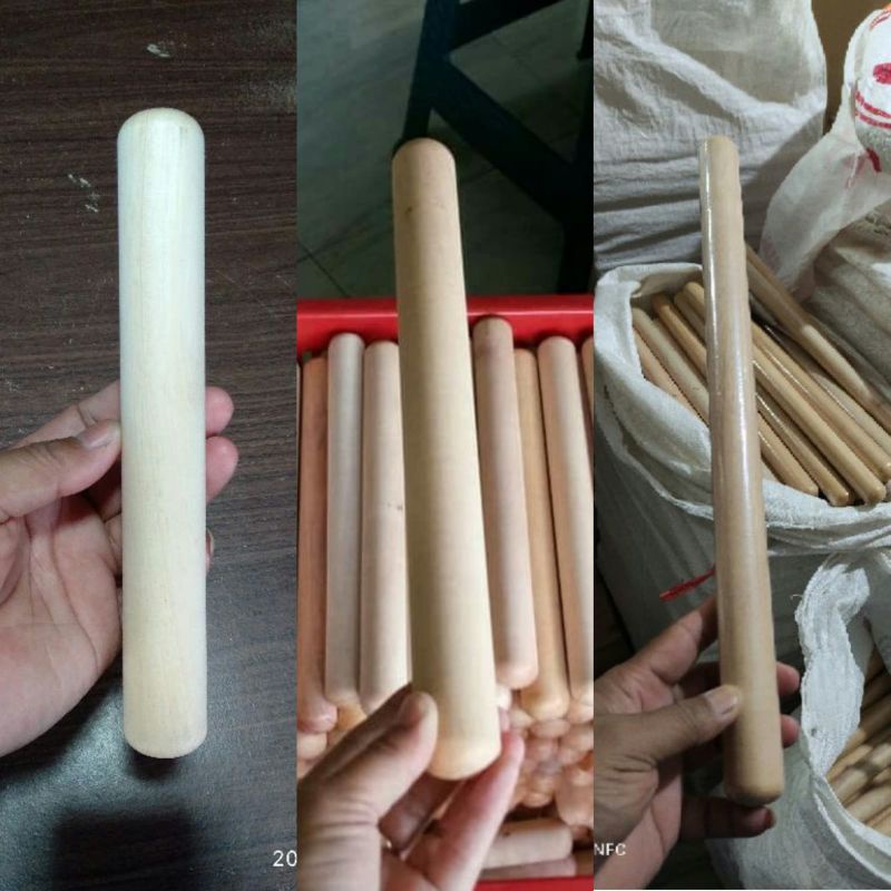 Rolling Pin Kayu / Penggilas Adonan / Penggiling Adonan / Rolling Pin Diameter 2,6-2,8cm