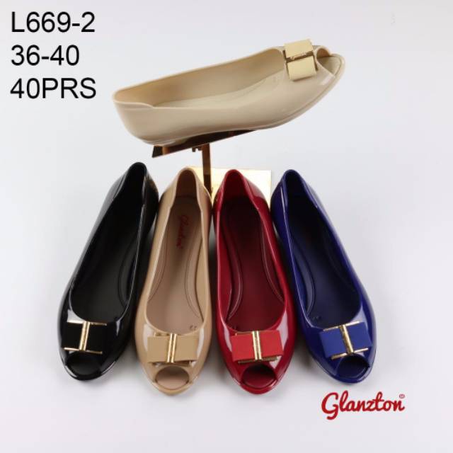 Sepatu Jelly Wedges Glanzton L669-2 Harga Murah Kualitas Premium !!