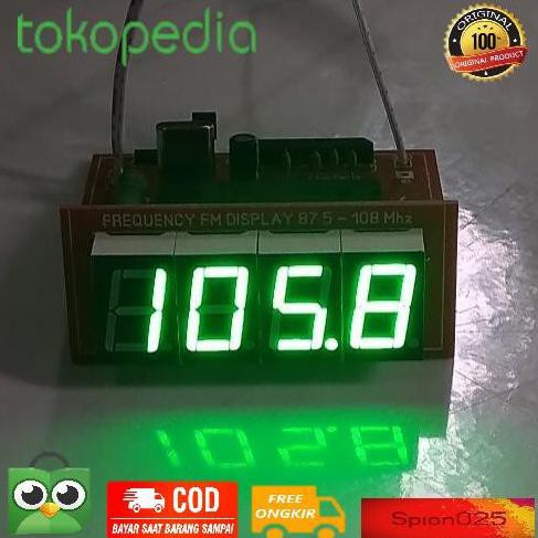 Koko1_Shopp | Counter Fm Display - Frequency Fm Digital - 4 Digit Hijau Asli