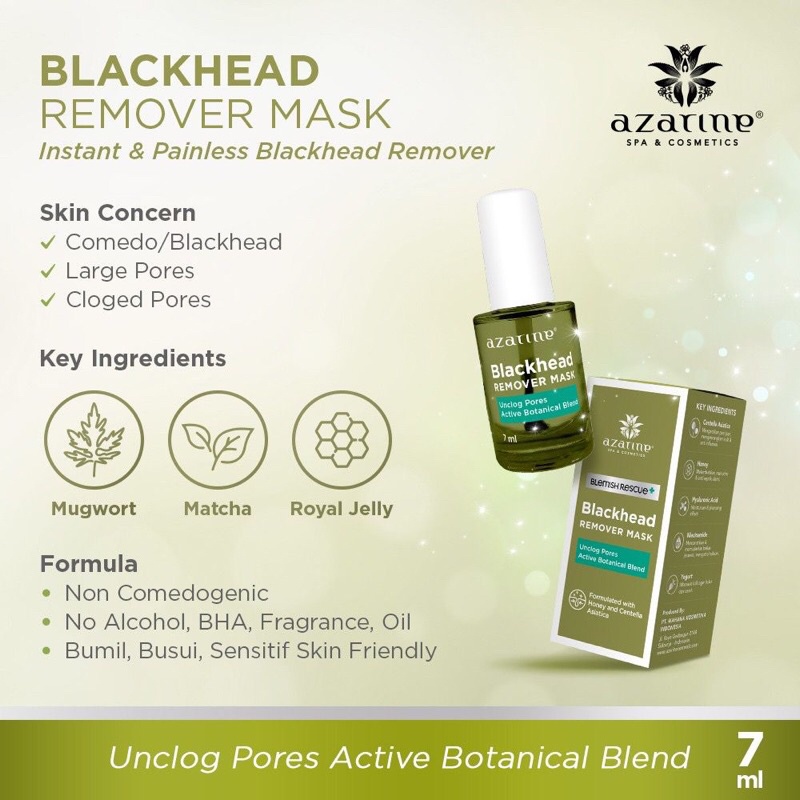 AZARINE Blackhead Remover Mask 7ml- Pencabut Komedo