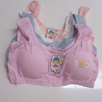 Miniset anak perempuan remaja dewasa bra bh anak perempuan katun step 3  halus lembut model sport Hanmanli