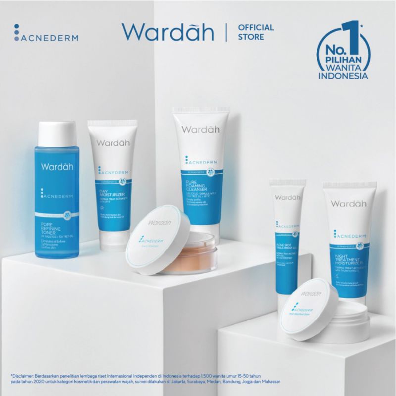 Wardah Acnederm Night Treatment Moisturizer 40ml | Pelembab Wajah