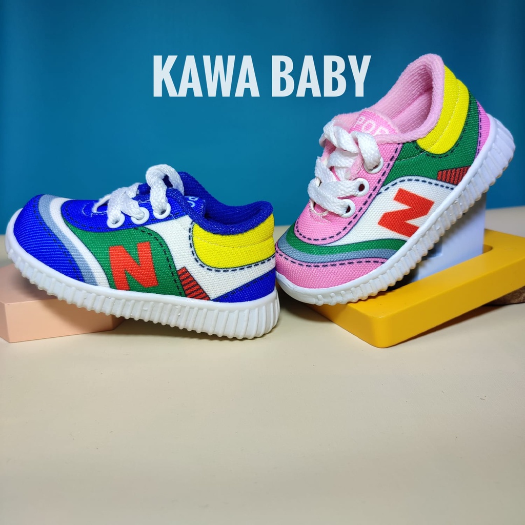 sepatu olahraga anak prewalker 1 2 3 tahun model printing sporty