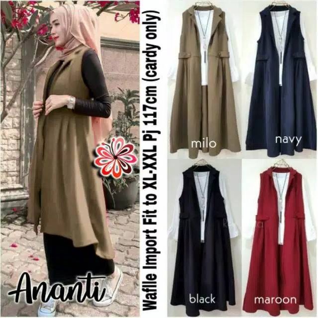 BO - CARDY ANANTY / LONG OUTER / CARDINGAN WANITA/ CARDINGAN IMPORT / CARDY TERBARU