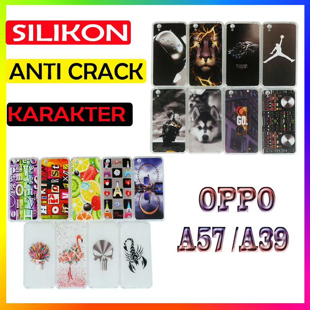 Case Silicone Handphone OPPO A57 / A39 Kesing Silikon Soft Case Casing UltraThin Anti Crack HP