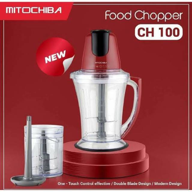 NEW Original  Food Chopper Blender Mitochiba CH 100 Super RED