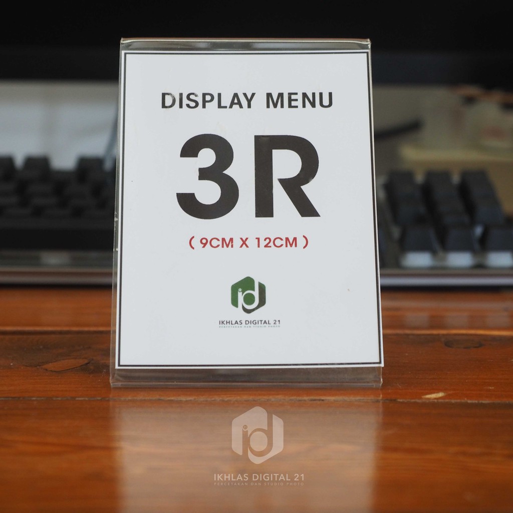 

Acrylic Tent Holder / Akrilik Tent Card 3R/ Tempat Brosur Meja