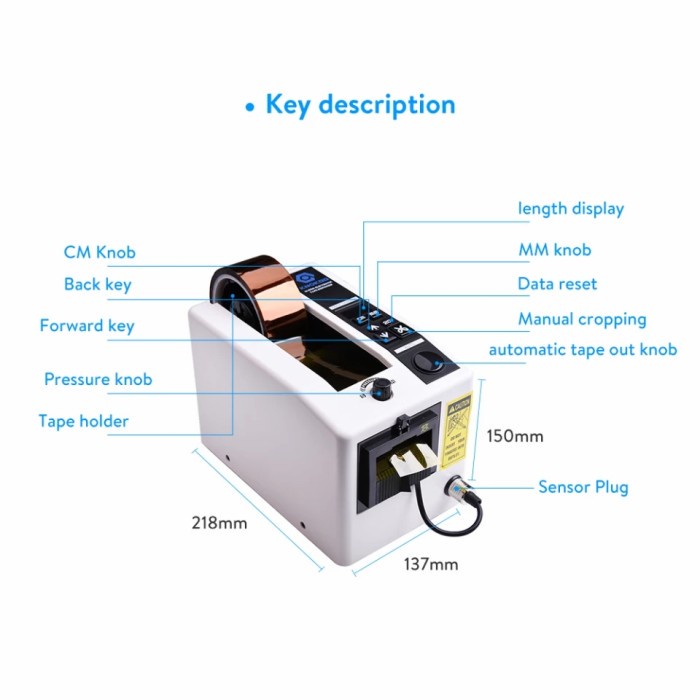 Automatic Tape Dispenser Lakban Otomatis M1000 Pemotong Lakban Roll