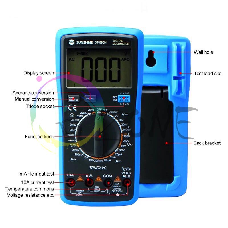 MULTITESTER DIGITAL - MULTIMETER SUNSHINE DT-890N