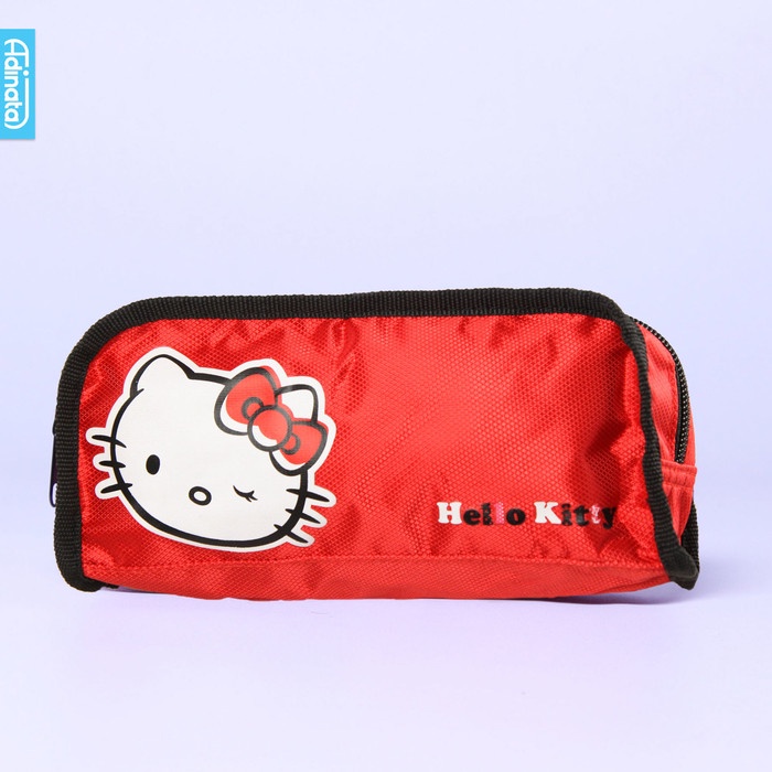 

tulis-alat-paket- hello kitty red soft pen case adinata / tempat pensil adinata -paket-alat-tulis.