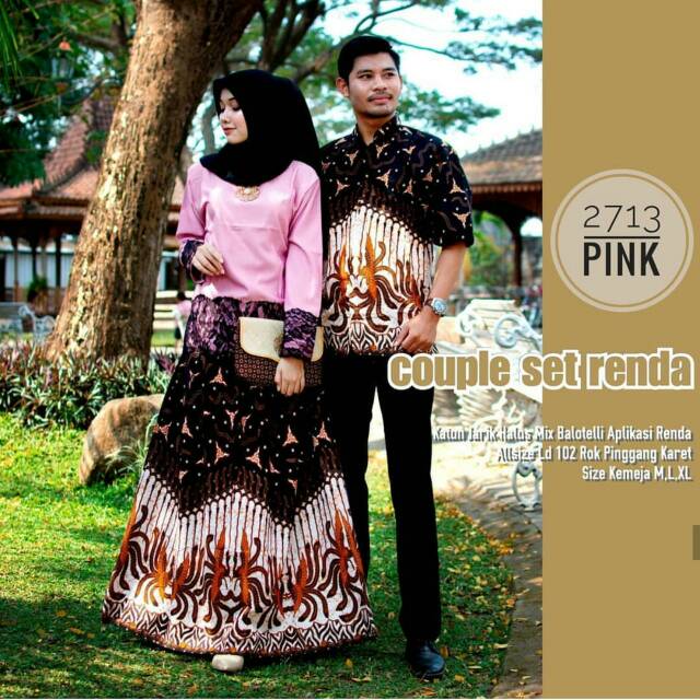 BAJU COUPLE PASANGAN SET RENDA COWO CEWE