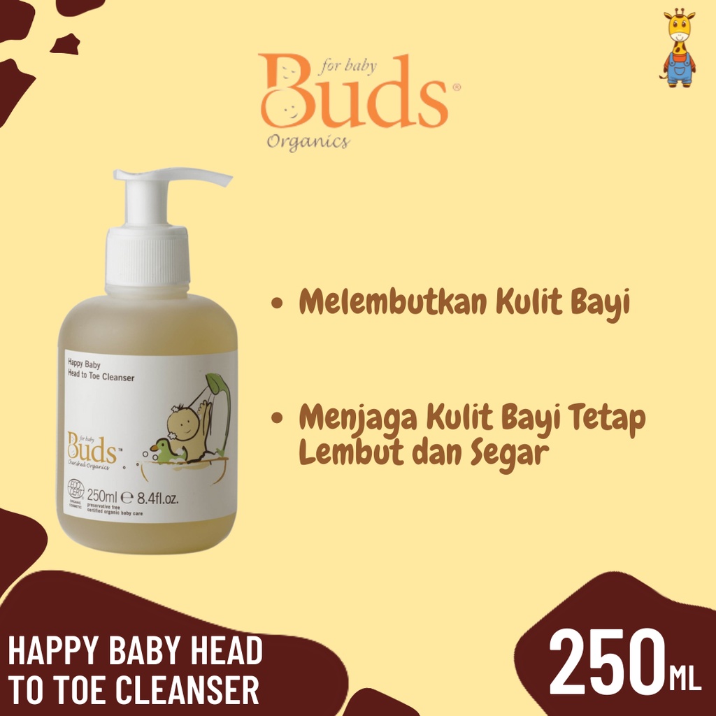 BUDS Happy Baby Head To Toe Cleanser 250ml