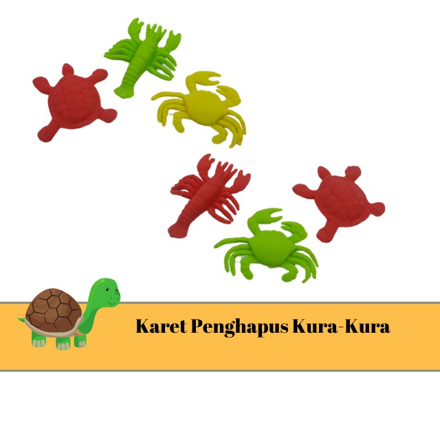 

Penghapus kura2,lobster,crab isi 3