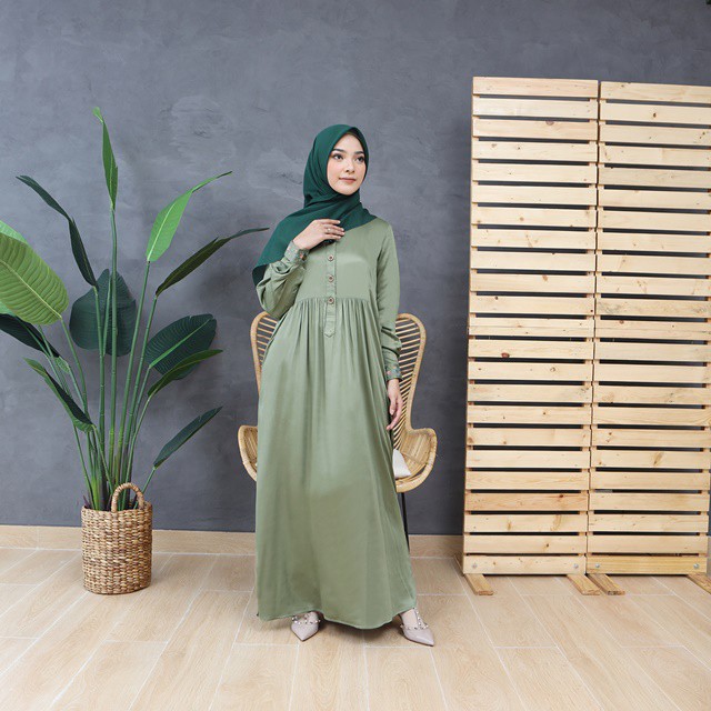 AYASOFYA BORDIR SERIES MOM by Hagia Indonesia @hagia_id / GAMIS bahan rayon silk