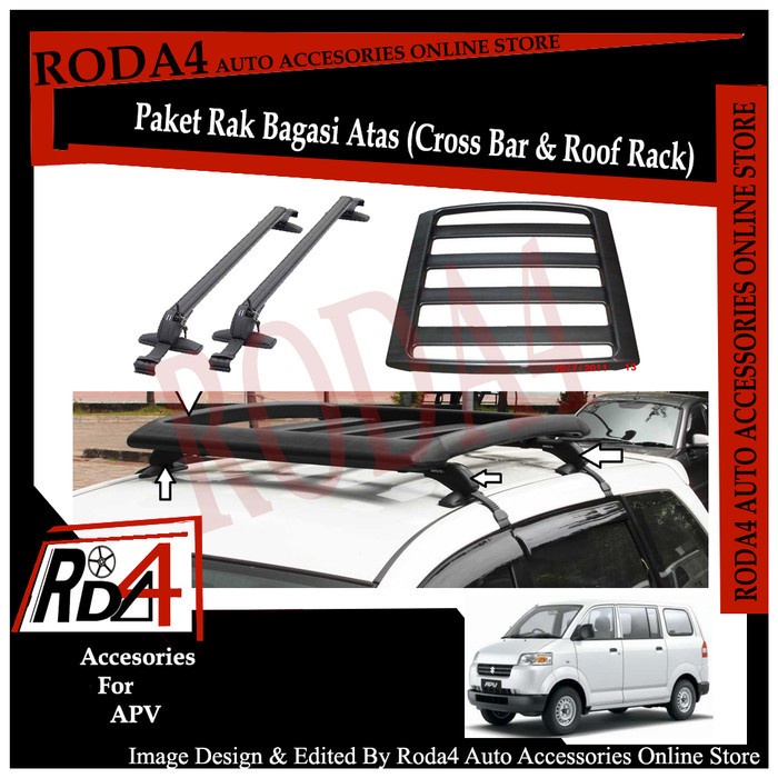 Paket Universal Roof Rack - Rak Bagasi dan Cross Bar APV Lama