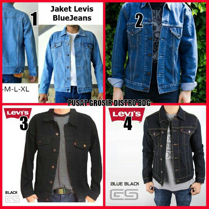 jual promo jaket jeans cowo cowok pria man model levis tebal denim jean oke punya murah limited dist