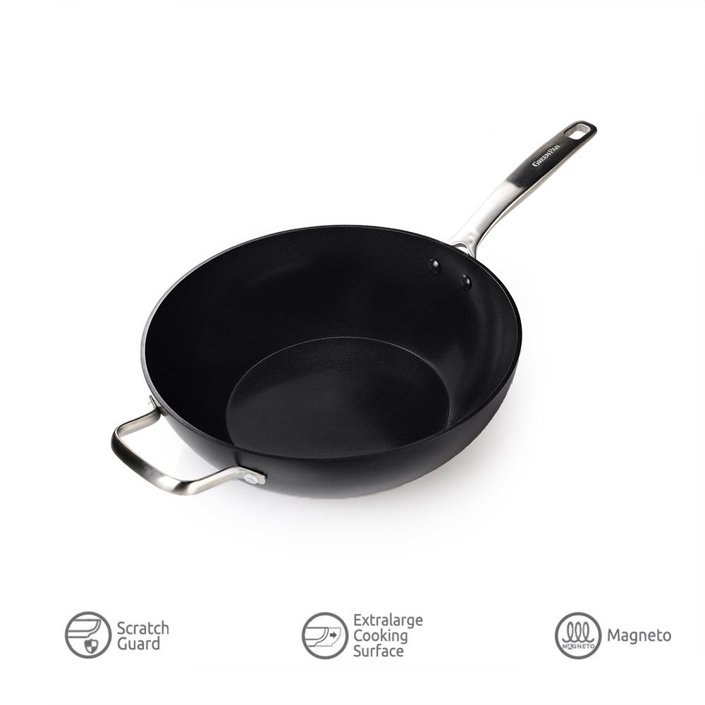 GreenPan Copenhagen Black Open Wok 30 Cm x 83 Mm