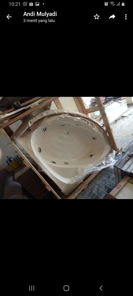 Paket Komplit Bathtub Marble Avur + Bantal + Kran Mixer + Mesin Whirlpool / Mesin Jacuzzi M Angelo