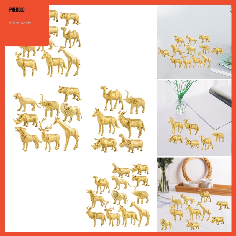 [In Stock] Jungle Animal Figures Simulation Model Wolf Deer Playset Playset Toy Toddler