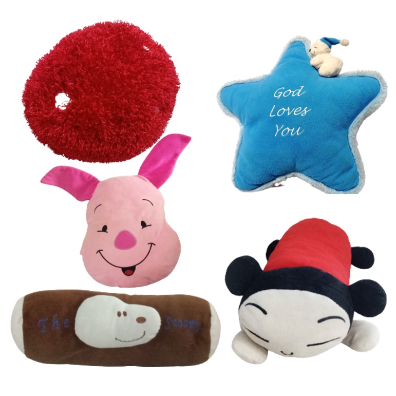Mainan Boneka Bantal Boneka Guling Piglet Snoppy Pucca Preloved CUCI GUDANG LAST STOCK NO RESTOCK