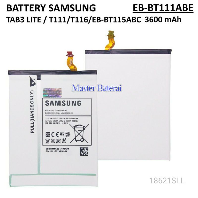Baterai Samsung Galaxy Tablet 3Lite Tab3V Samsung Tab 3V Tab 3 lite T111 T116 ORIGINAL