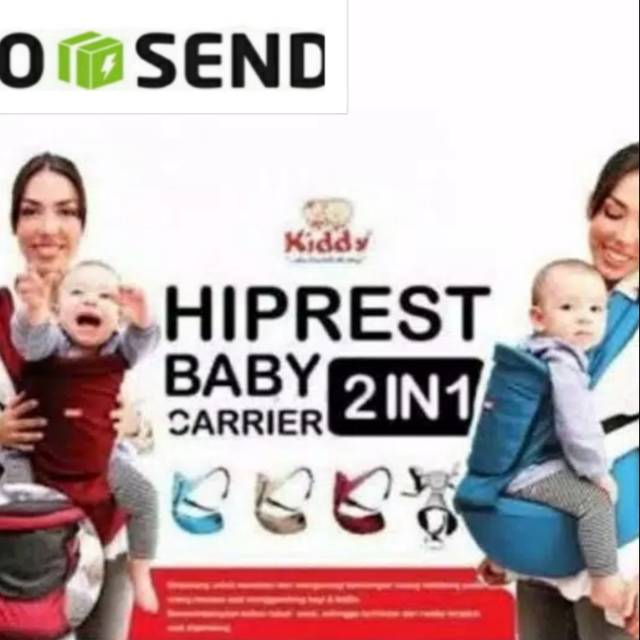 GENDONGAN 2 IN 1  KIDDY Hipseat 2in1 / IRIT ONKIR BERAT 1KG / TAMPA DUS / JAMINAN   BARANG ASLI S1