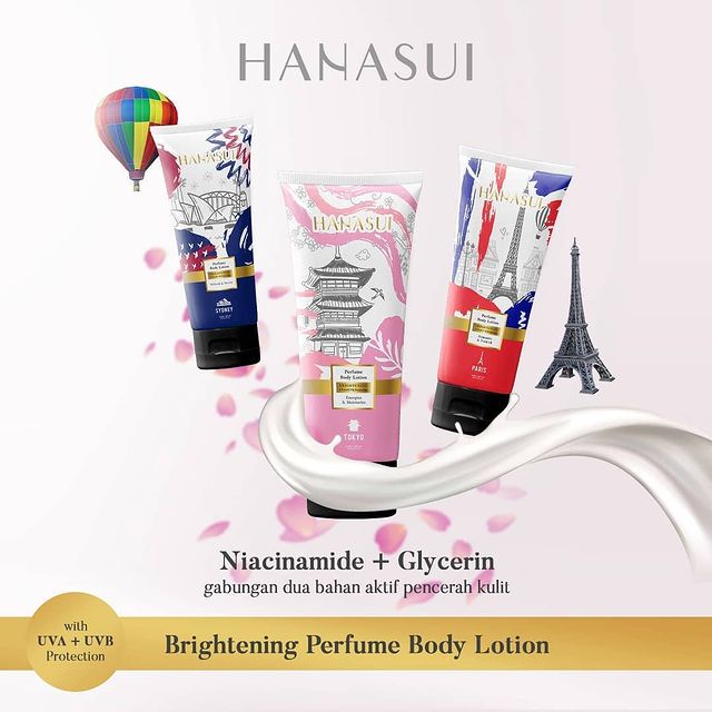 ❤️ ISHOP ❤️ HANASUI Perfume Body Lotion 180mL UVA UVB Protection | Sydney Tokyo Paris Parfum Losyen 