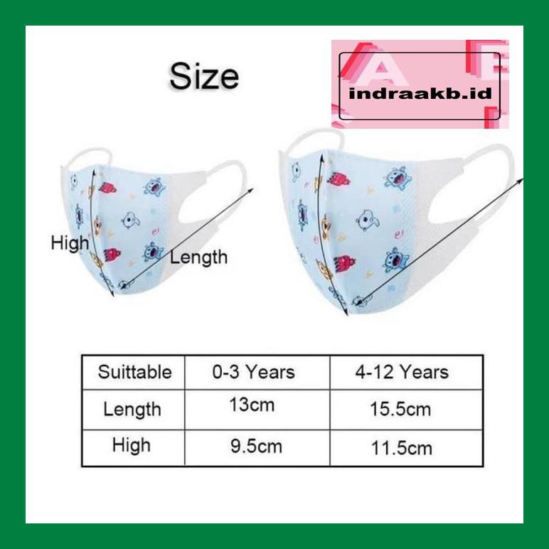 Babyglpak Masker Kain Scuba Anak-Anak 1-3 Tahun Motif Gambar 3 Ply Premium Tyt840