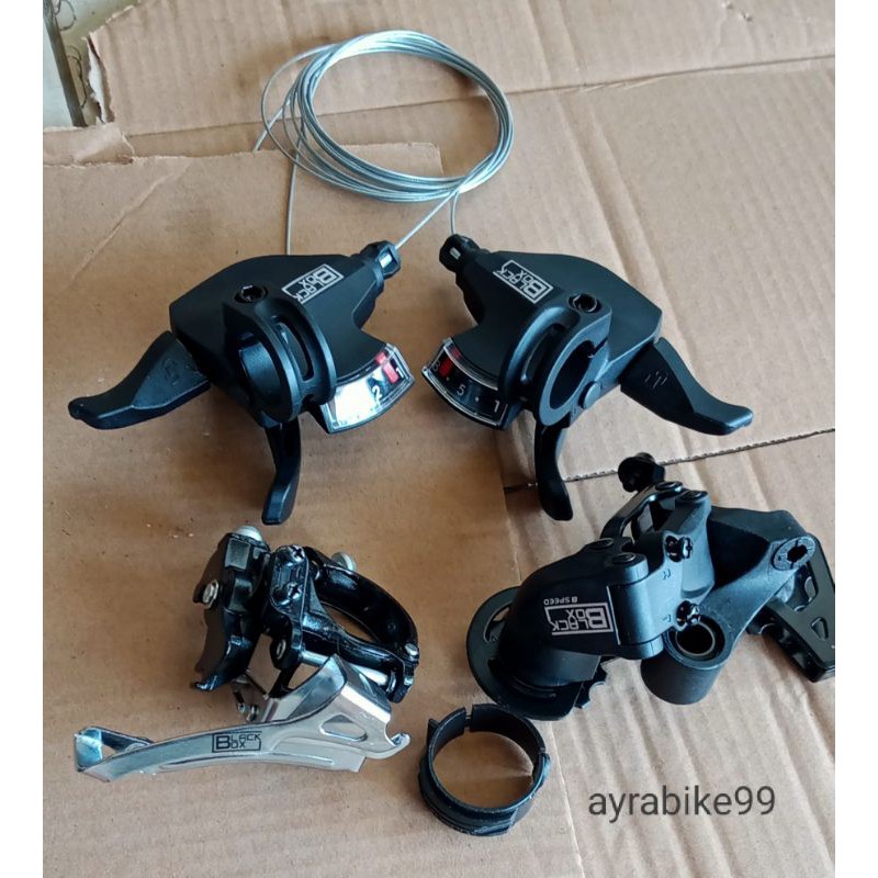 Mini groupset BLACKBOX 2x8 speed rd siftersepasang fd