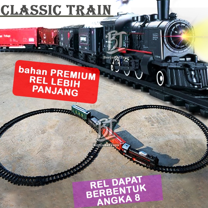Mainan Anak Laki Laki Kereta Api Mainan Rel Bentuk Angka 8 Menyilang Rail King Jumbo Kado Anak Laki 