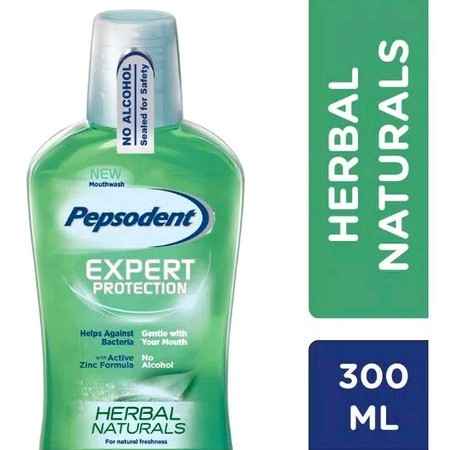 Pepsodent Expert Mouthwash Herbal Naturals 300ml