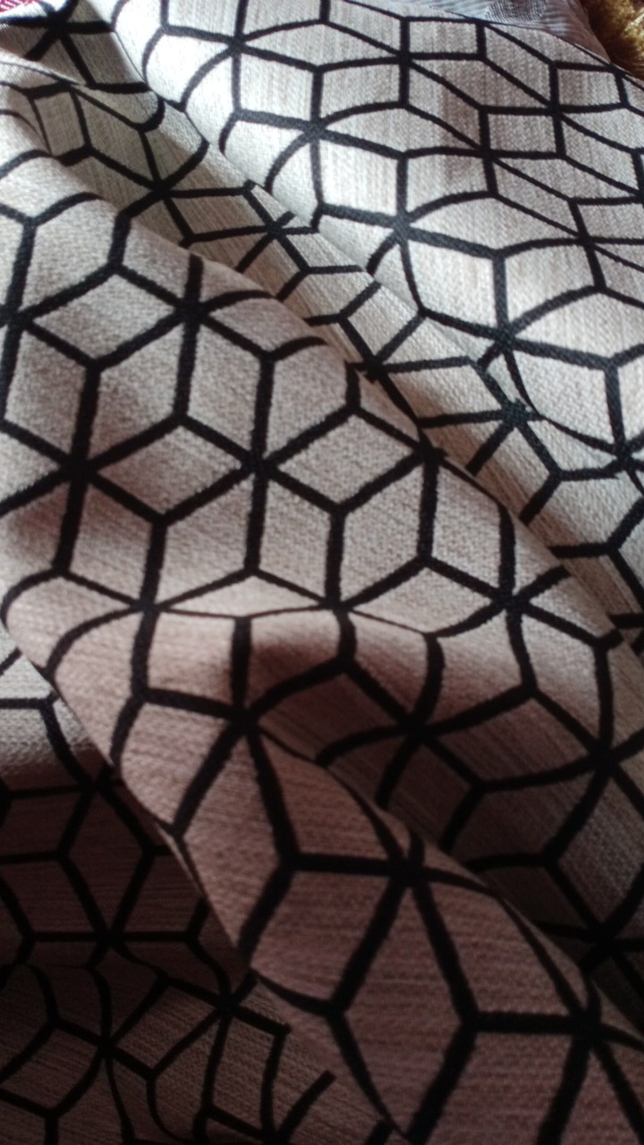 Bahan Sofa Modern Water Repellent | Anti Air| Motif Minimalis Monokrom Design Geometris Skandinavian