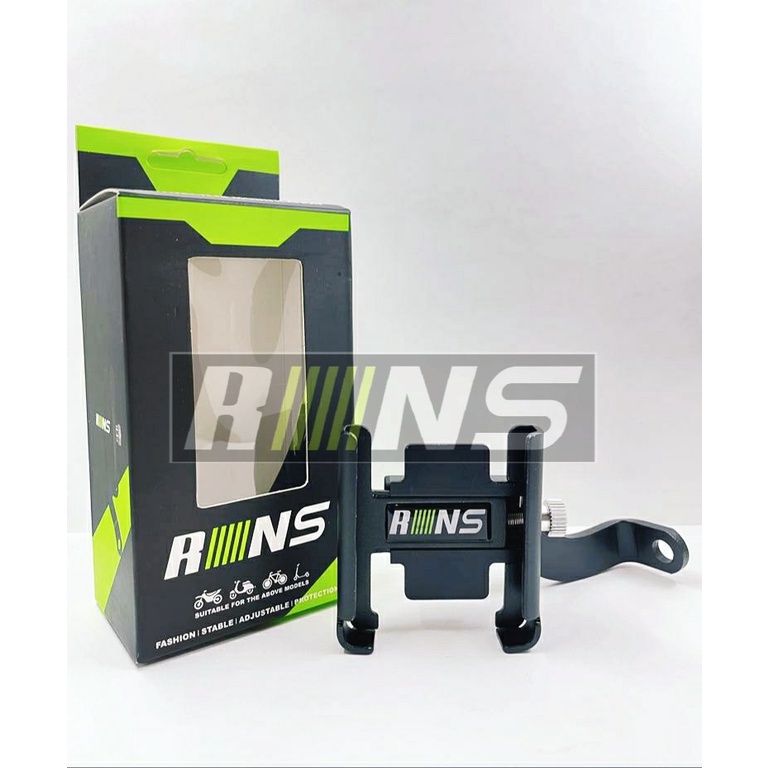 Holder HP Holder Stang Spion Sepeda Motor Full Aluminium Besi ORI RINS
