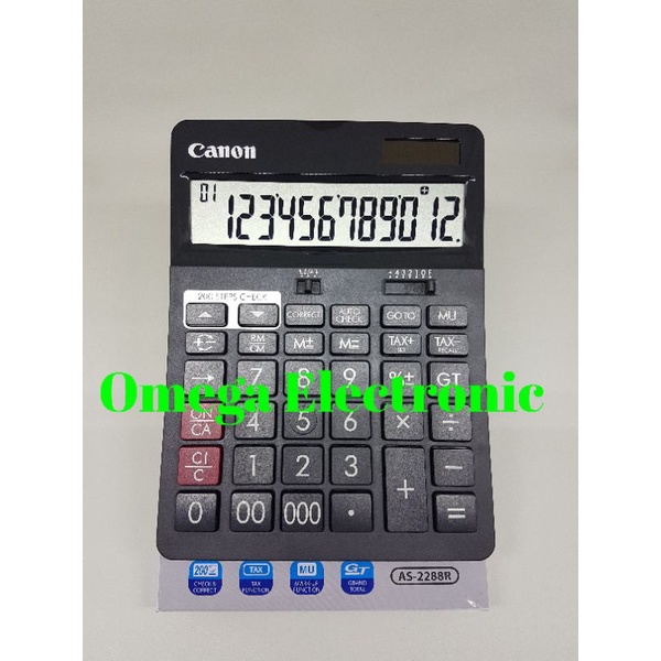 Canon Calculator AS-2288R - Check And Correct Kalkulator Desktop 12 Digits