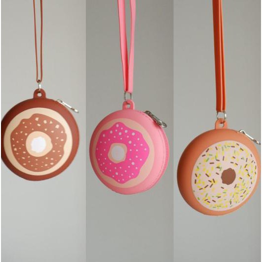 Mini Coin Purse Jelly Silicon Dompet Koin Mini Perhiasan Kunci Donut GRATIS ONGKIR