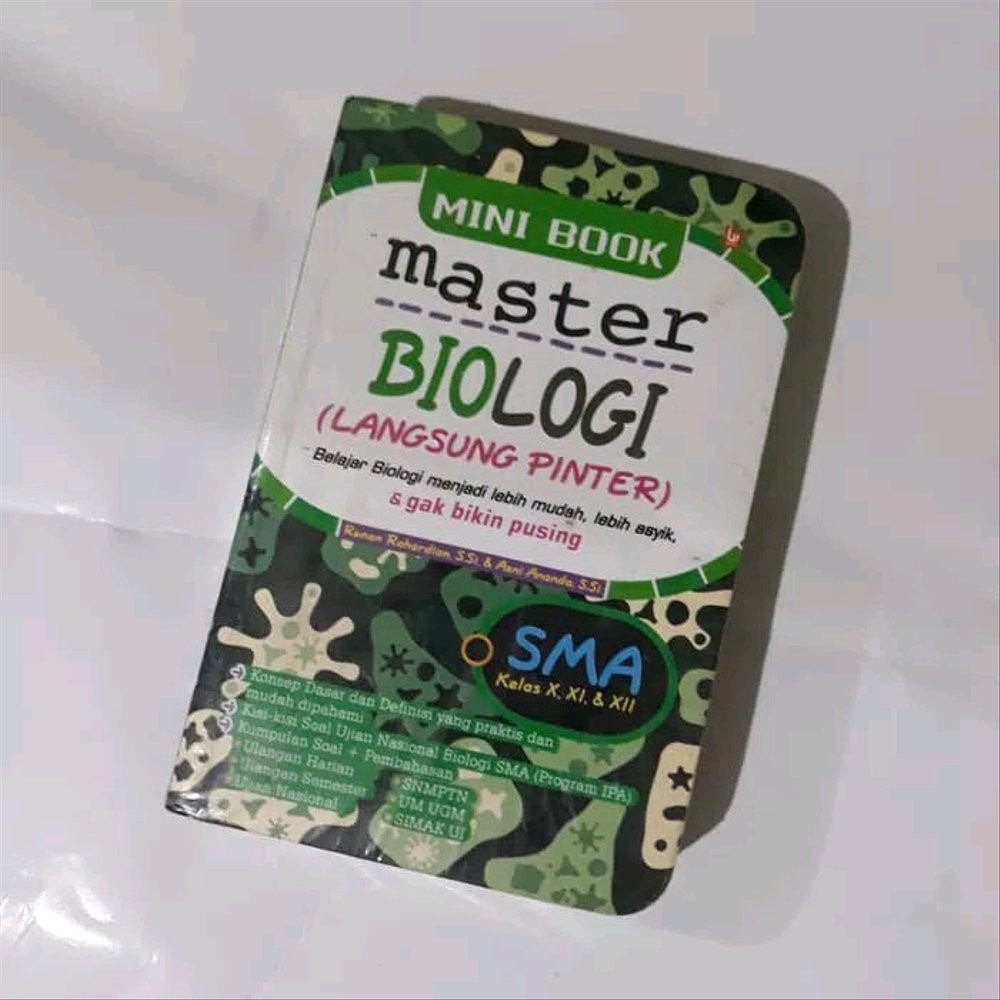 

buku MINI BOOK MASTER BIOLOGI (LANGSUNG PINTER) SMA KELAS X, XI & XII