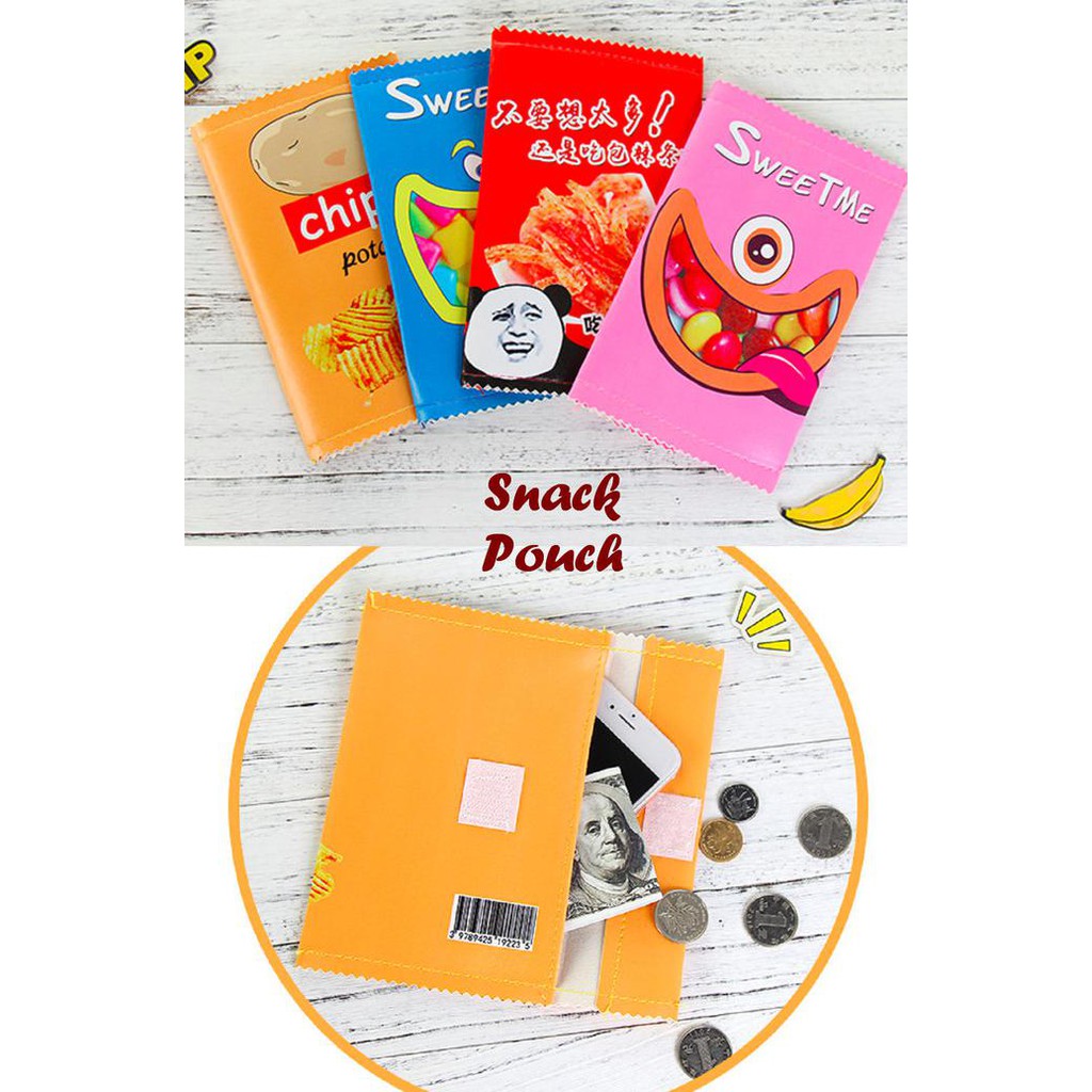 

Snack Pouch (Tempat pensil atau uang bentuk kemasan snack)