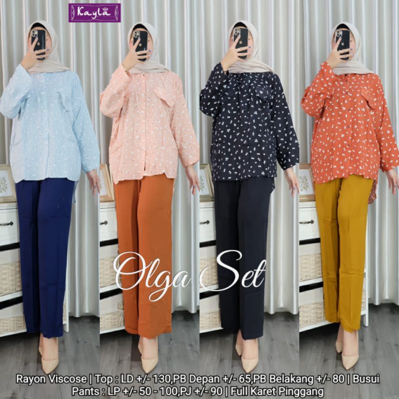 OLGA SETELAN BAJU CELANA WANITA BY KAYLA