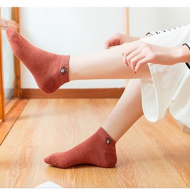 ⭐𝐈𝐇𝐒 𝟎𝟔𝟑⭐️Kaos Kaki Pria Wanita Motif Beruang Kaos Kaki Semata Ankle Socks-3