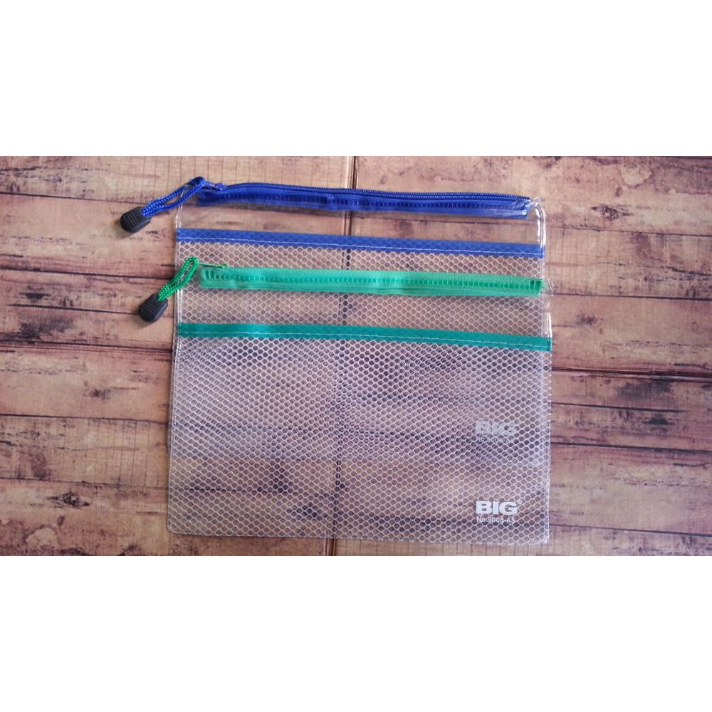 Zipper Bag Tebal + Jaring A5 BIG - Map Kantung BIG 9005-A5 - Map Plastik Resleting