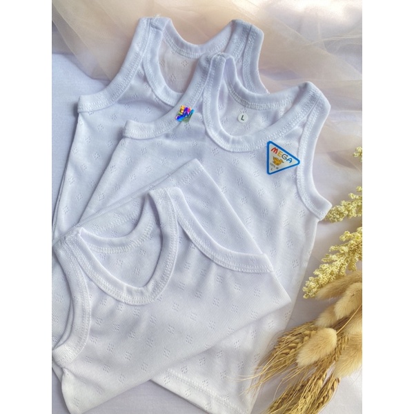 Kaos Dalam / Singlet Kutung Bayi Kualitas SNI Mega Baby / Perlengkapan Baju Bayi Terlaris